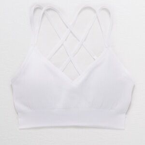 NWT Aerie Seamless Strappy Bralette - White, XL